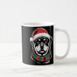 Rottweiler Dog Xmas Santa Hat Scarf Christmas Cost Coffee Mug<br><div class="desc">Rottweiler Dog Xmas Santa Hat Scarf Christmas Costume</div>