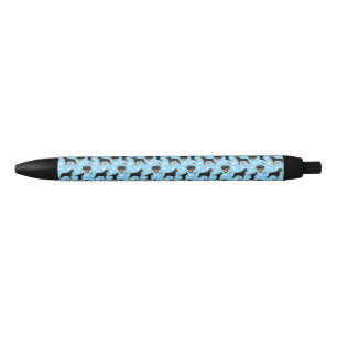 Rottweiler Dogs Rotties Rottweilers Blue Pattern Black Ink Pen