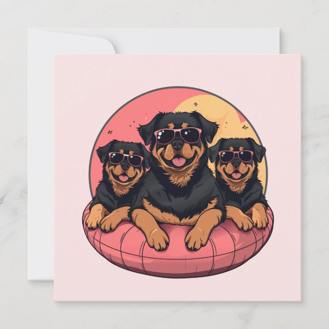 Rottweiler Dogs Summer Pool Floaties (Front)