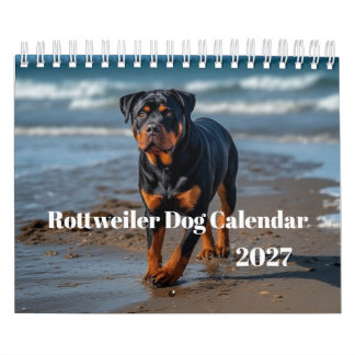 Rottweiler Dogs Wall Calendar 2027
