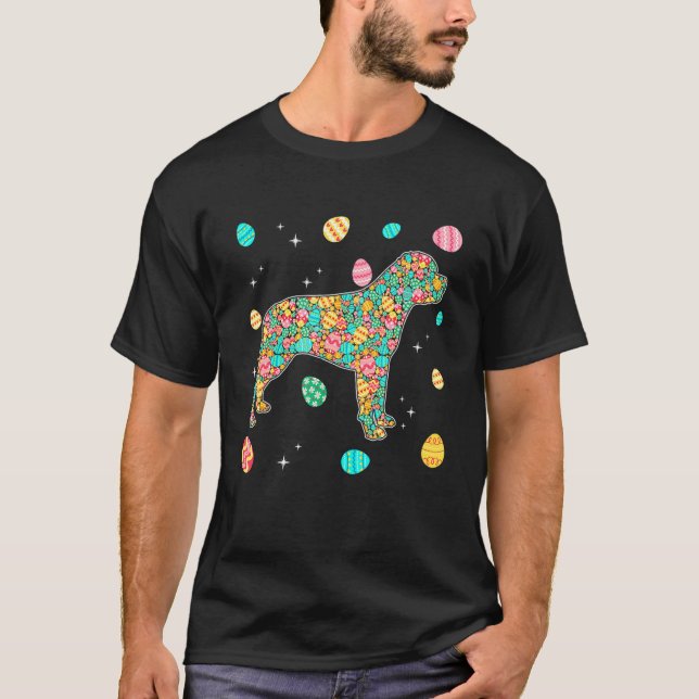 Rottweiler Eggs Easter Day Dog Dad Dog Mom T-Shirt (Front)