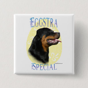 Rottweiler Eggstra Special 2 Inch Square Button