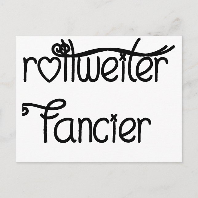 rottweiler fancier postcard (Front)