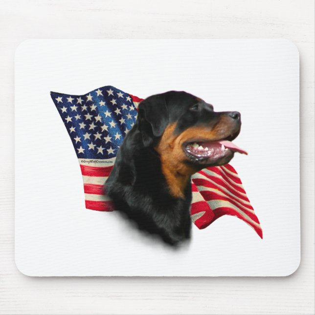 Rottweiler Flag Mouse Pad (Front)