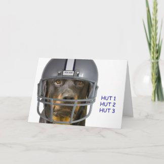 Rottweiler Football Dog Birthday Card