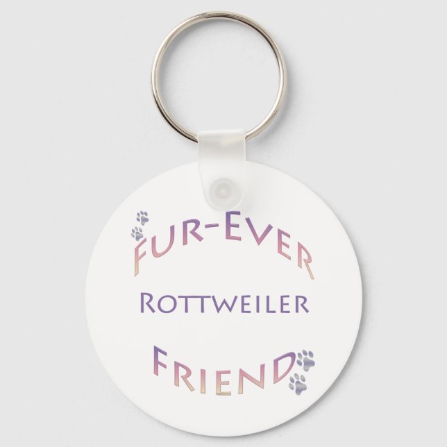Rottweiler Furever Friend Keychain (Front)