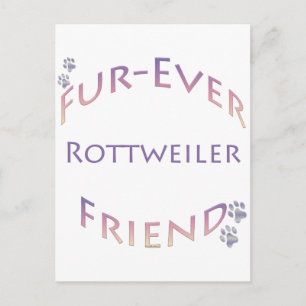 Rottweiler Furever Friend Postcard