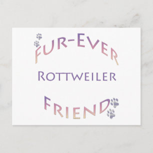 Rottweiler Furever Friend Postcard