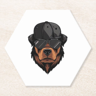 Rottweiler Gangster  Paper Coaster