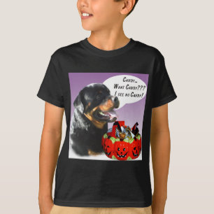 Rottweiler Halloween Candy T-Shirt