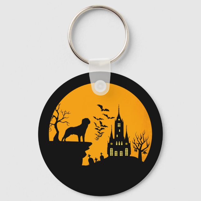 Rottweiler Halloween     Keychain (Front)