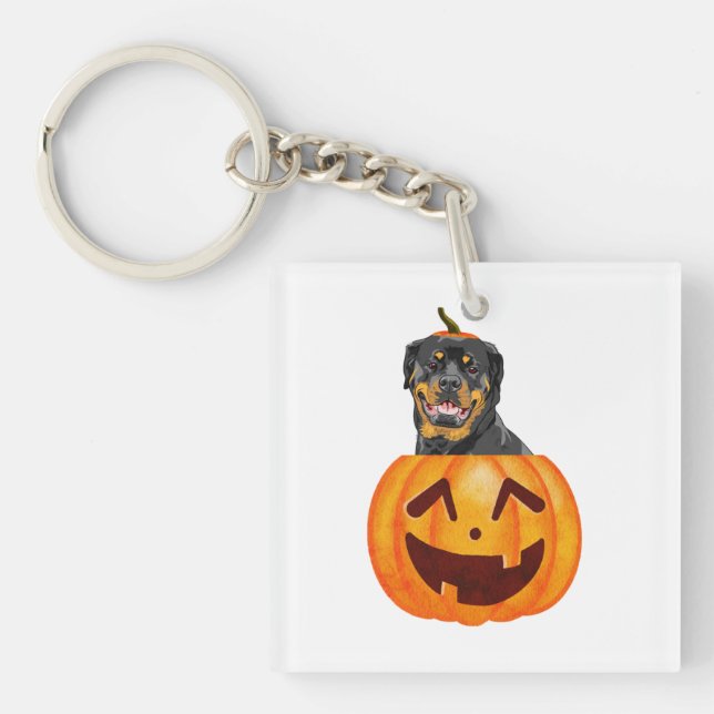 Rottweiler Halloween    Keychain (Front)