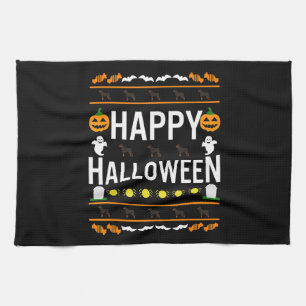 Rottweiler Halloween Lazy Ugly Costume Dog T-Shirt Kitchen Towel