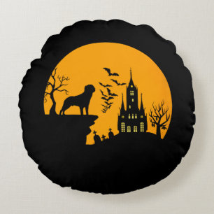 Rottweiler Halloween     Round Pillow