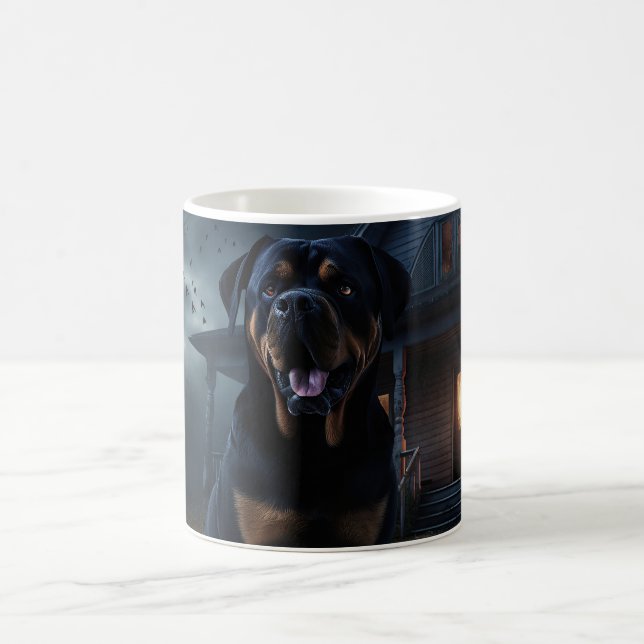 Rottweiler Halloween Scary  Coffee Mug (Center)