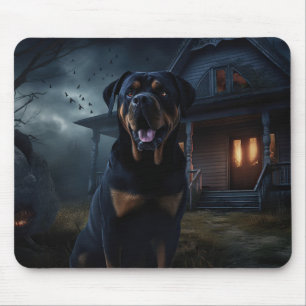 Rottweiler Halloween Scary Mouse Pad