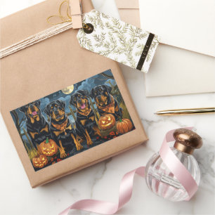 Rottweiler Halloween Spooky Sticker