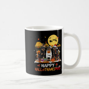 Rottweiler Happy Hallothanksmas Halloween Thanksgi Coffee Mug
