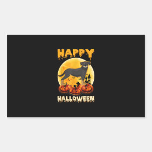 rottweiler happy halloween dog scary moon costumes sticker