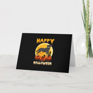 rottweiler happy halloween dog scary moon costumes thank you card