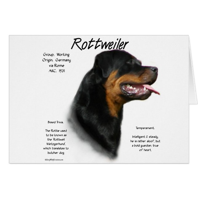 Rottweiler History Design (Front Horizontal)