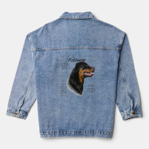Rottweiler History Design Denim Jacket