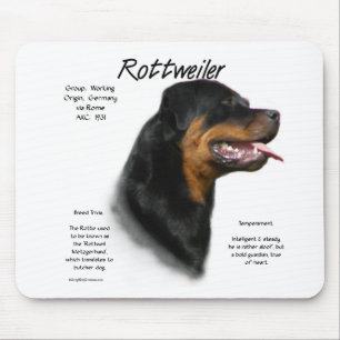 Rottweiler History Design Mouse Pad