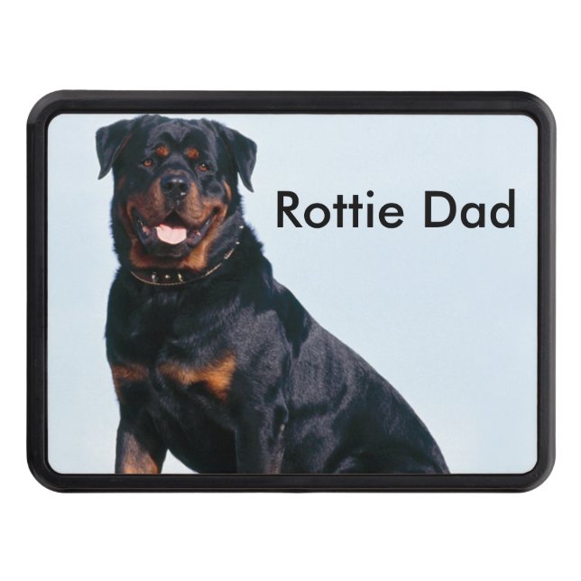 Rottweiler Hitch Cover, Personalize It! Trailer Hitch Cover (Front)