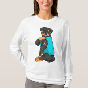 Rottweiler I Love Mom Tattoo Apparel Dog Mom Gifts T-Shirt