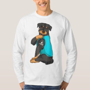 Rottweiler I Love Mom Tattoo Apparel Dog Mom Gifts T-Shirt