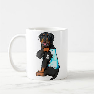 Rottweiler I Love Mom Tattoo Coffee Mug