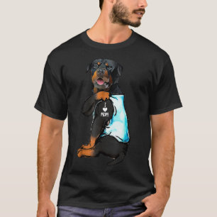 Rottweiler I Love Mom Tattoo  T-Shirt