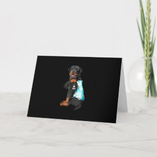 Rottweiler I Love Mom Tattoo Thank You Card
