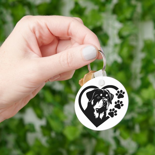 Rottweiler Keychain (Hand)