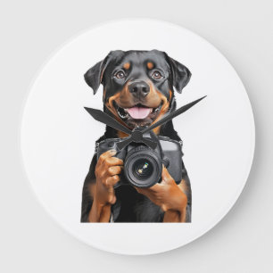 Rottweiler large clock