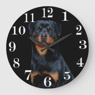 Rottweiler large clock