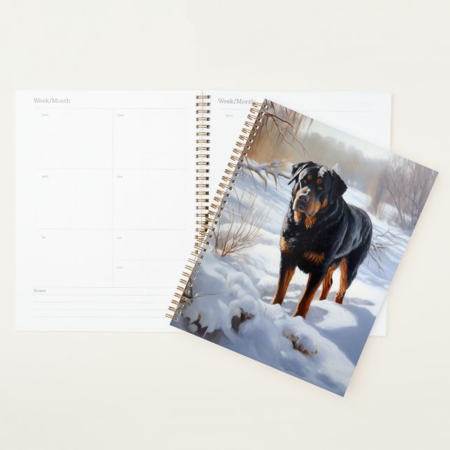 Rottweiler Let It Snow Christmas Planner (Display)
