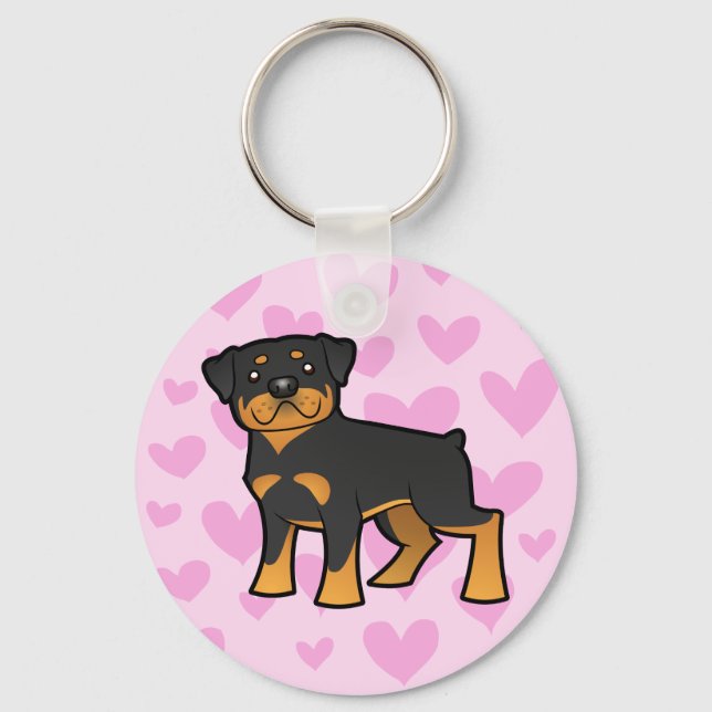 Rottweiler Love Keychain (Front)