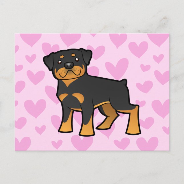 Rottweiler Love Postcard (Front)