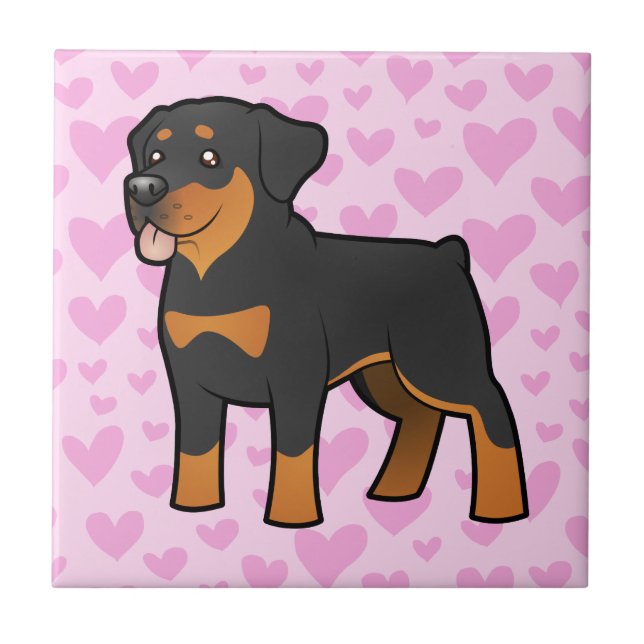 Rottweiler Love Tile (Front)