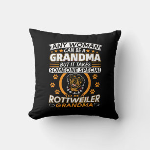 rottweiler lover grandma best gift idea rottweiler throw pillow
