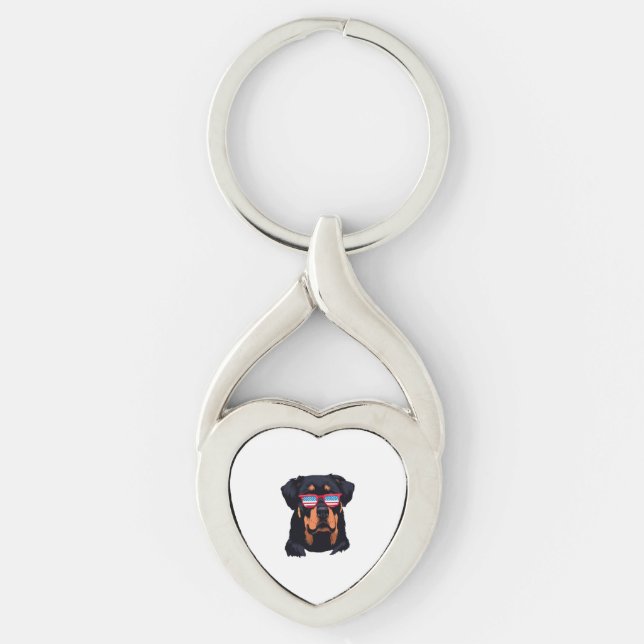 Rottweiler Lovers Gifts Keychain (Front)