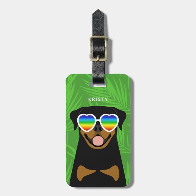 Rottweiler Luggage Tags (Front Vertical)