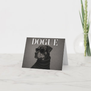 Rottweiler Luxury Fashion Dog Thank You Card