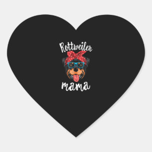 rottweiler mama puppy mom dog mama lover gift heart sticker