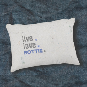 Rottweiler Maman Live Love Rottie Accent Coussin