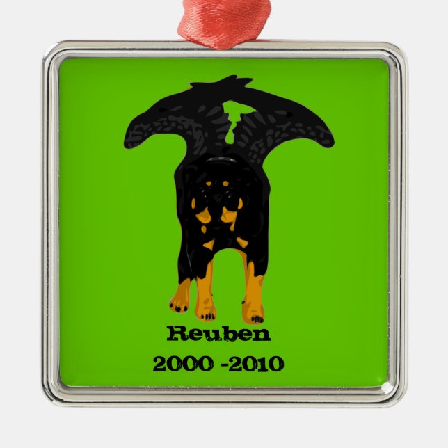Rottweiler Memorial Ornament (Front)