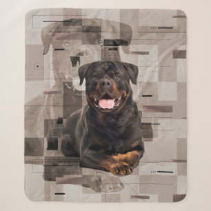 Rottweiler  - Metzgerhund Digital Art Sherpa Blanket
