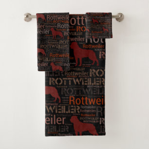 Rottweiler - Metzgerhund Pattern Bath Towel Set