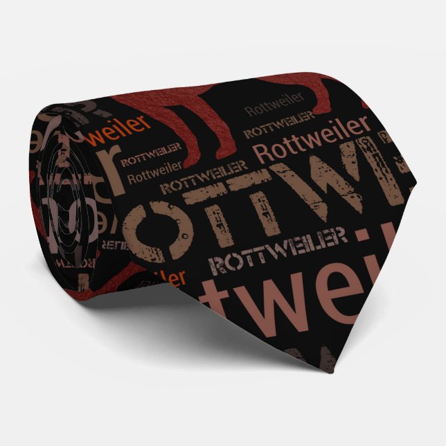 Rottweiler  - Metzgerhund Pattern Tie (Rolled)
